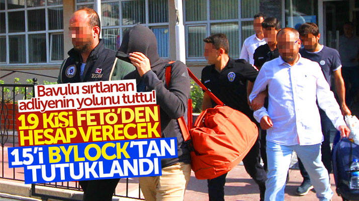 Samsun'da FETÖ'den adliyeye sevk edilen 19 kişiden 15'i Bylock'tan tutuklandı