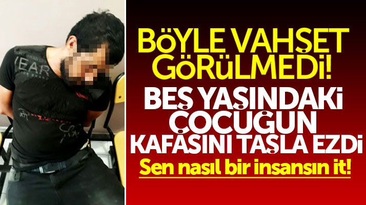 Samsun Bafra'da bir kişi 5 yaşındaki çocuğun kafasını taşla ezdi