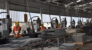 Samsun'un Büyükşehir Belediyesi doğal taş tesisleri büyük ilgi görüyor
