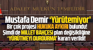 Samsun Büyükşehir Belediyesi'nin Millet Bahçesi planına yürütmeyi durdurma