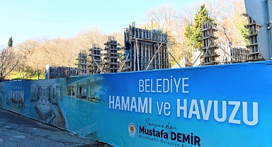 Samsun'da Belediye Hamamı'nın inşaatı hızla yükseliyor