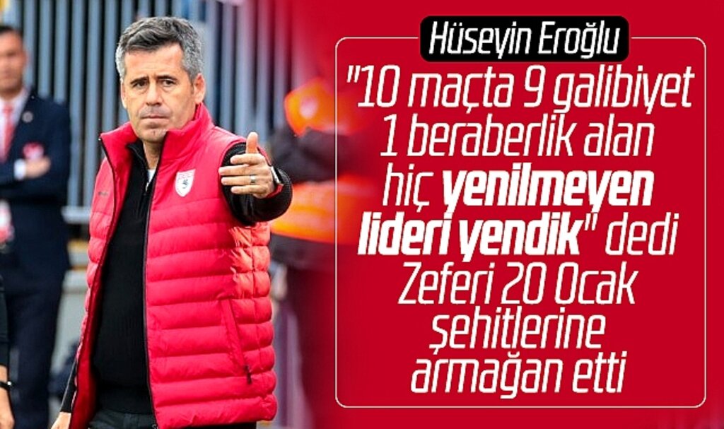 Samsunspor 4-1'lik Eyüpspor galibiyetini 20 Ocak şehitlerine adadı