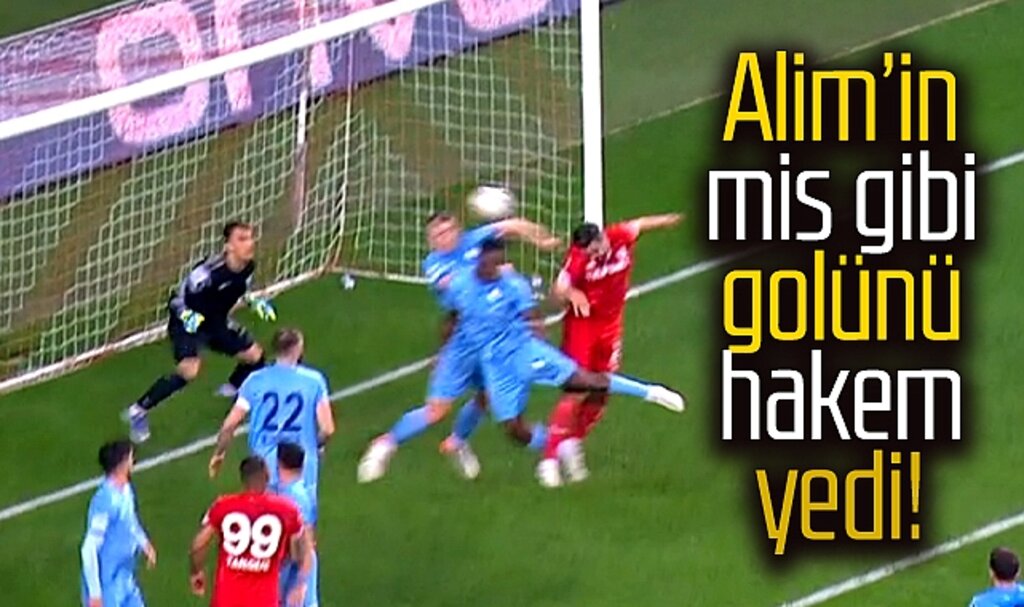 Samsunspor'da Alim'in Erzurumspor'a attığı golün iptal edilmesi tepkiye neden oldu