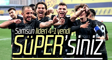 Yılport Samsunspor lider Eyüpspor'u 4-1 yendi