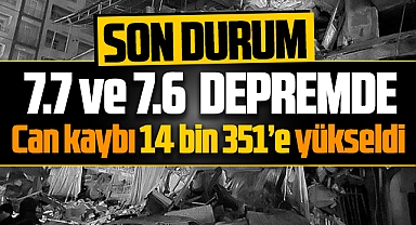 Deprem felaketinde can kaybı sayısı 14 bin 351'e yükseldi