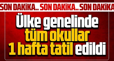 Milli Eğitim Bakanlığı, deprem sonrası ülke genelinde okulları bir hafta tatil etti