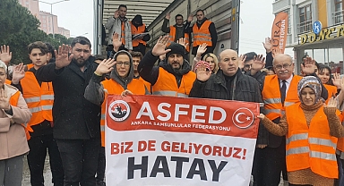 Samsun'da ASFED ve KADEF deprem bölgesine yardım tırı gönderdi