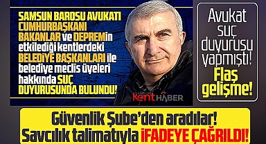Samsun'da avukat Hüseyin Cimşit ifadeye çağrıldığını duyurdu