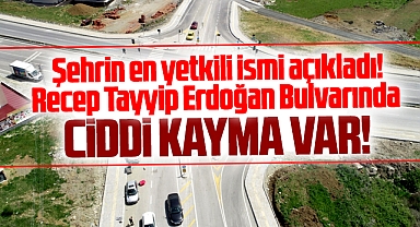 Samsun'da Recep Tayyip Erdoğan Bulvarı'nda kayma olduğu açıklandı