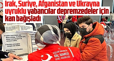 Samsun'da yabancı uyruklu vatandaşlar depremzedeler için kan bağışı yaptı