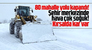 Samsun'da yüksek kesimlerde kar var! 80 mahalle yolu kapandı!