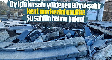 Samsun sahili yıkık dökük!