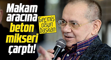 Samsun Büyükşehir Başkanı ölümden döndü! Makam aracına beton mikseri çarptı