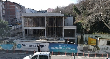 Samsun'da Belediye Hamamı inşaatının yüzde 46'sı tamamlandı