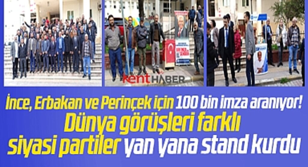 Samsun'da İnce, Erbakan ve Perinçek için 100 bin imza kampanyası başladı