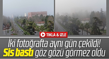 Samsun'u sis bastı göz gözü görmez oldu!