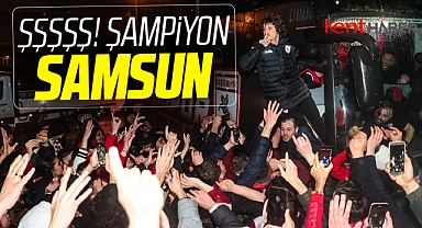 Samsunspor 5-1'lik Bolu galibiyeti sonrası şampiyon gibi karşılandı