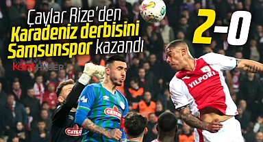 Samsunspor Çaykur Rizespor'u 2-0 yenerek ligde liderliğe yükseldi
