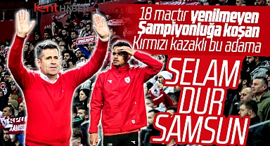Yılport Samsunspor Teknik Direktörü Eroğlu yenilmezlik serisi ile rekora koşuyor