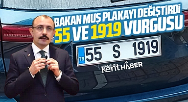 Bakan Mehmet Muş makam aracının plakasını değiştirdi! 55 ve 1919 vurgusu