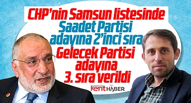 CHP'nin Samsun aday listesinde Saadet ve Gelecek Partisine kontenjan verildi