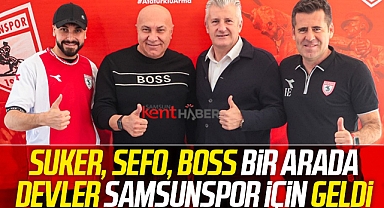 Davor Suker ve rapçi Sefo Samsunspor-Pendikspor maçı için Samsun'a geldi