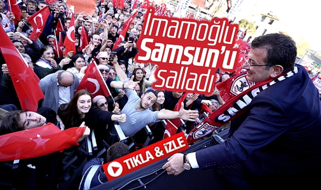 Ekrem İmamoğlu, Samsun'u salladı! Cumhuriyet Meydanı doldu taştı