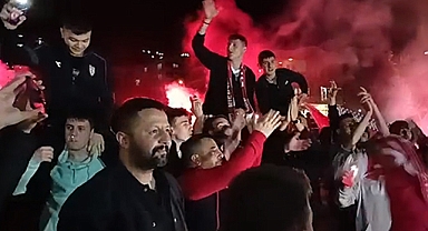 Samsunspor'un Süper Lige yükselmesi Atakum'da coşku içinde kutlandı