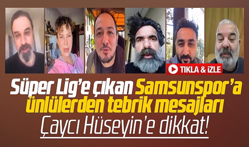 Süper Lig'e yükselen Samsunspor'a ünlülerden tebrik mesajları