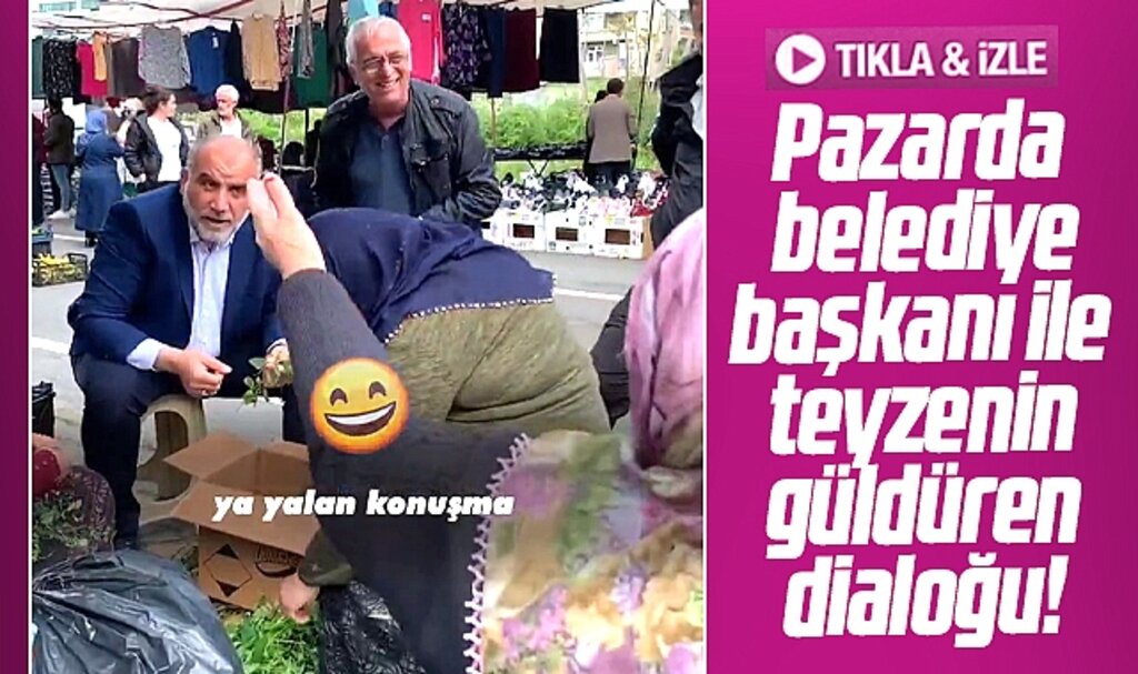 Canik Belediye Başkanı Sandıkçı'nın pazar yeri videosu izleyenleri güldürdü