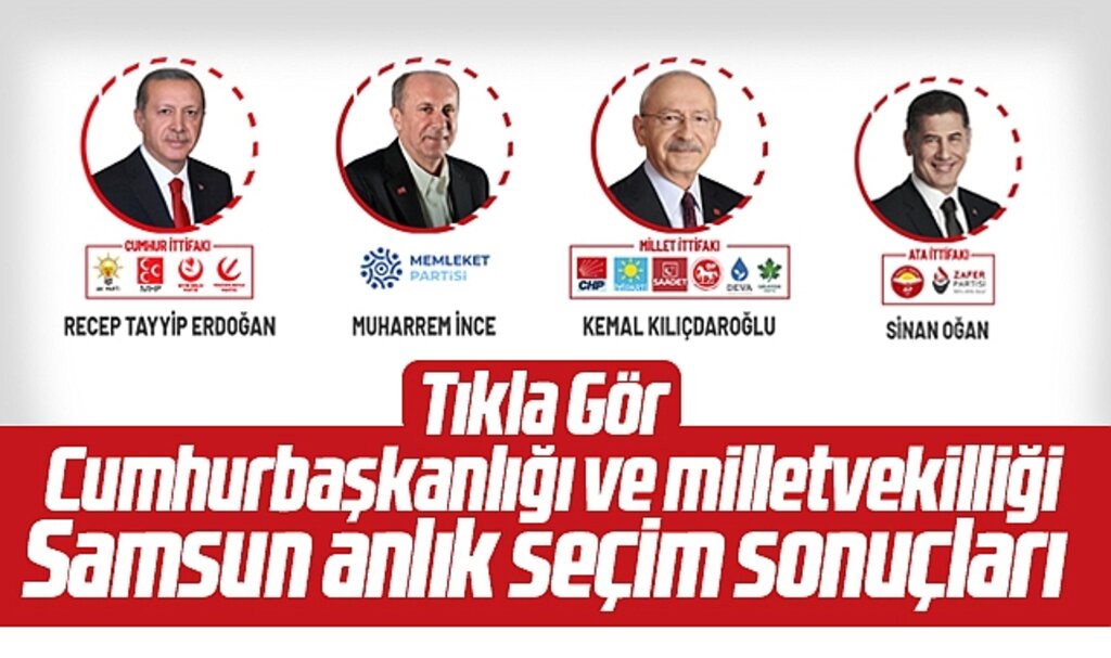 Samsun 14 Mayıs seçim sonuçları anlık veri