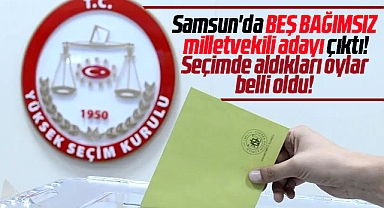 Samsun'da 14 Mayıs seçiminde bağımsız milletvekili adaylarının aldığı oy belli oldu