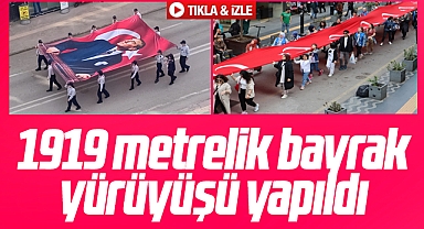 Samsun'da 19 Mayıs coşkusu 1919 metrelik bayrak yürüyüşü ile başladı