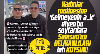 Samsun'da sanatçı bozuntuları Kadınlar Matinesine gelmeyenlere küfür etti