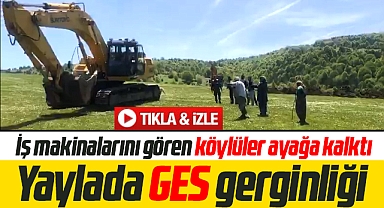 Samsun'un Ladik ilçesi Tatlıcak Yaylasında GES gerginliği