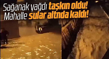 Samsun'un Vezirköprü ilçesi Çal mahallesi taşkın suları altında kaldı