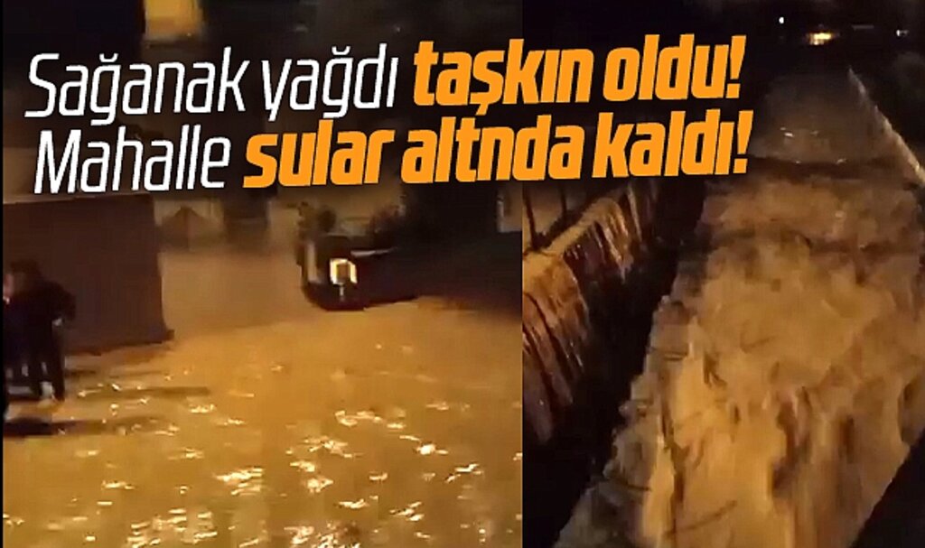 Samsun'un Vezirköprü ilçesi Çal mahallesi taşkın suları altında kaldı