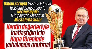 Samsunspor şampiyonluk kupasını Mustafa Demir'e götürdü