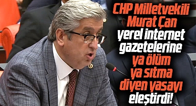 CHP Milletvekili Çan yerel internet gazetelerine ya ölüm ya sıtma diyen yasayı eleştirdi