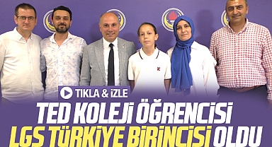 TED Samsun Koleji öğrencisi Eymen Bayram LGS'de Türkiye birincisi oldu