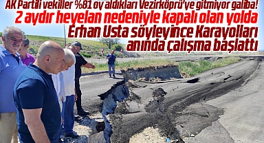 Erhan Usta tepki gösterdi! Karayolları Vezirköprü-Durağan yolunda çalışma başlattı