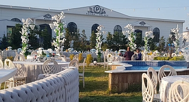 Samsun'da Pamira Palace Düğün Sarayı, muhteşem mekanı ile göz kamaştırıyor