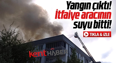 Samsun Yakakent'te apartmanda yangın! İtfaiye aracının suyu bitti!