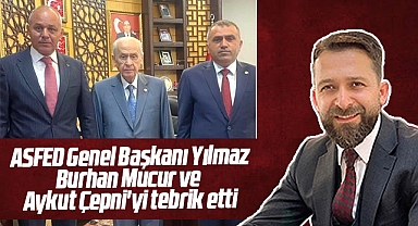 ASFED Başkanı Yılmaz MHP Samsun İl Başkanı olan Burhan Mucur'u tebrik etti