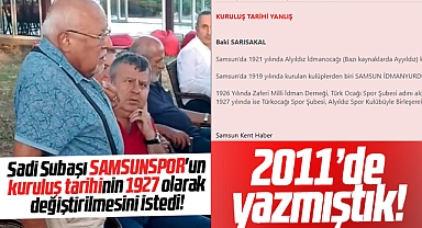 Samsunspor'un kuruluş tarihi 1965 değil, 1927! Subaşı tarihin değiştirilmesini istedi