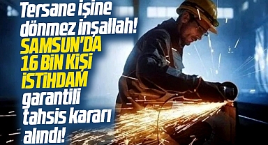 Samsun'da 16 bin kişi istihdam garantili yatırım için ön tahsis kararı alındı