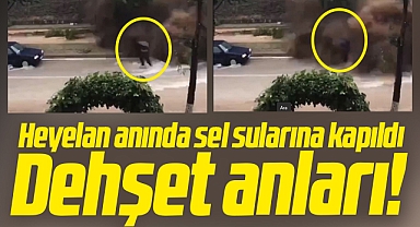 Samsun'da dehşet anları! Heyelan sırasında sel sularına kapıldı!