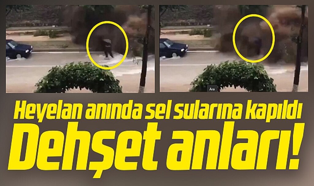 Samsun'da dehşet anları! Heyelan sırasında sel sularına kapıldı!