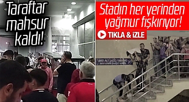 Samsun'da maç iptal oldu! Samsunspor taraftarı yağmurda statda mahsur kaldı