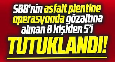 Samsun Büyükşehirin asfalt plentine KOM operasyonunda 5 tutuklama